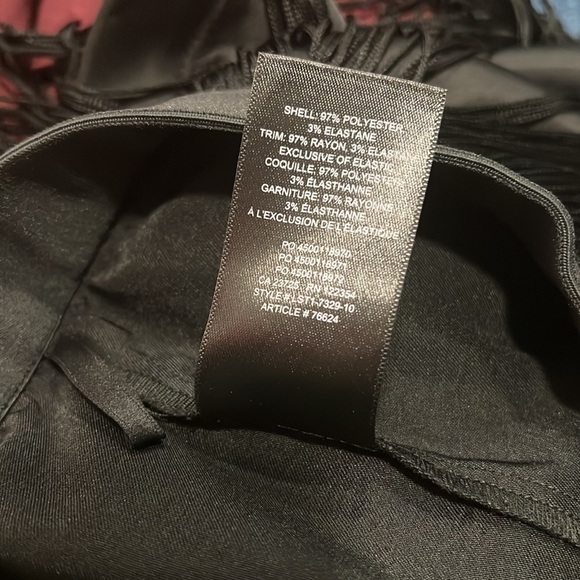 Aritzia Babaton Mirage Black Fringe Mini Skirt Size 4 - Picture 9 of 9